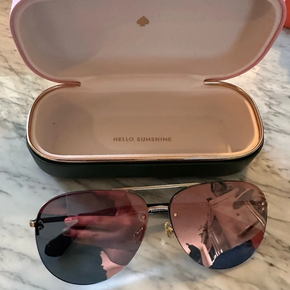 kate spade Pink Gradient Aviator Sunglasses